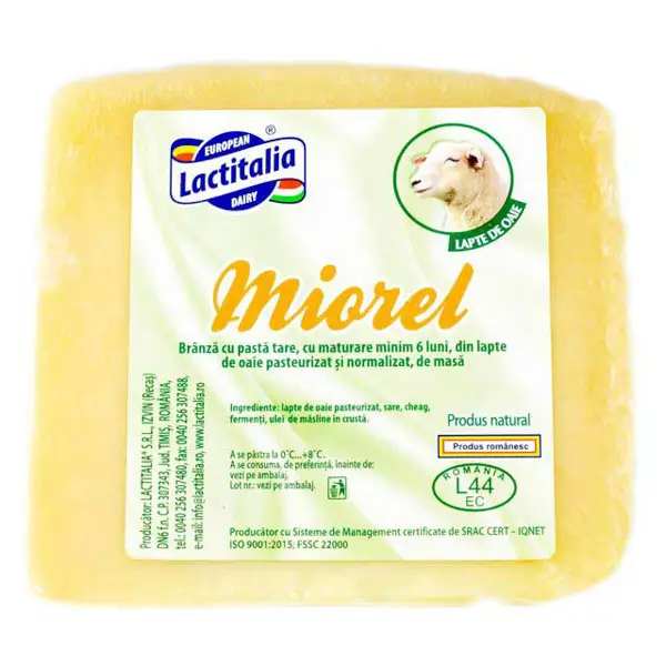 Miorel branza cu pasta tare din lapte de oaie 315g
